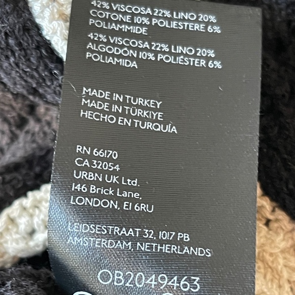 Free People Adelene Cardigan, Black Cream Combo, Large, NWT - Picture 6 of 6